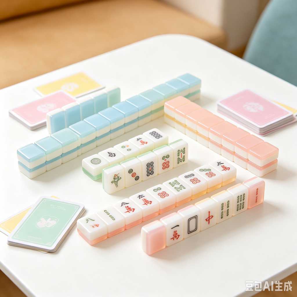 elegant text mahjong tiles